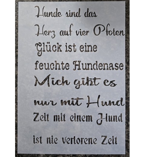Schablone " Hunde sind..."