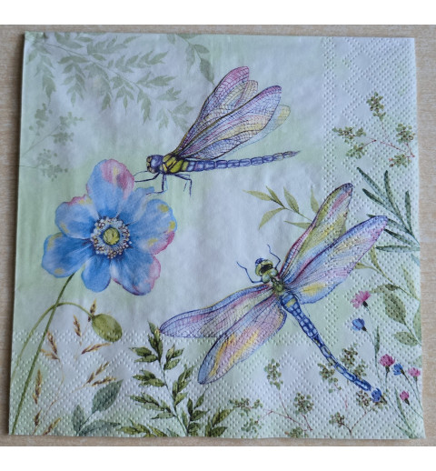 Serviette Zwei Libellen