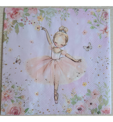 Serviette Ballerina rosa