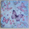 Serviette Schmetterlinge lila/rosa/blau