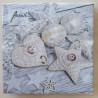 Serviette Herz und Stern