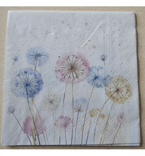 Serviette Bunte Pusteblumen