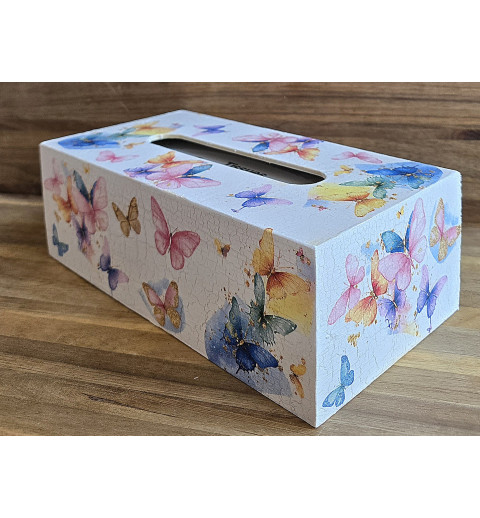 Kleenexbox Schmetterlinge/weiss
