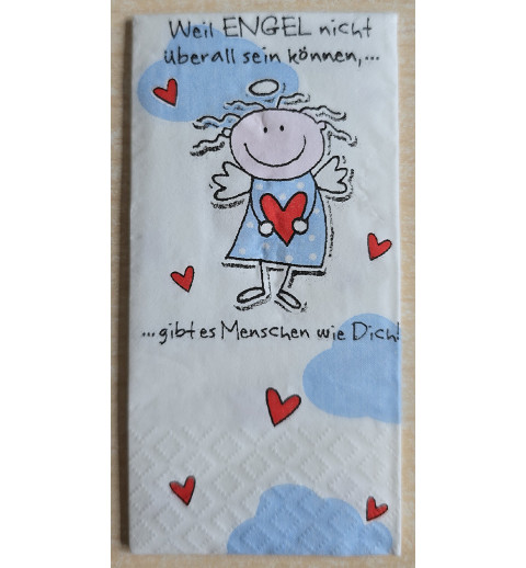 Taschentücher Engel mit Spruch