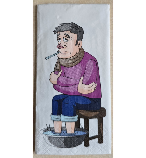 Taschentuch Mann mit Fieber