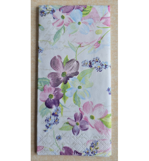 Taschentuch Blumen rosa/violett