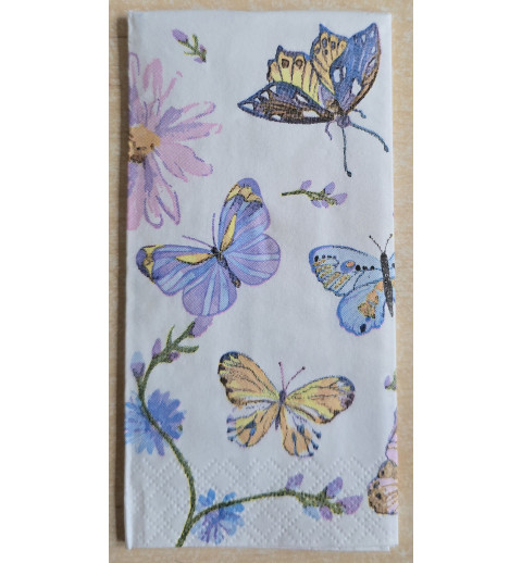 Taschentuch Schmetterlinge/lila, orange, blau