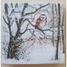 Servietten Eule im Winterwald