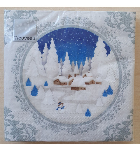 Servietten Winterlandschaft