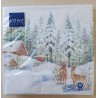 Servietten Schneelandschaft und Reh