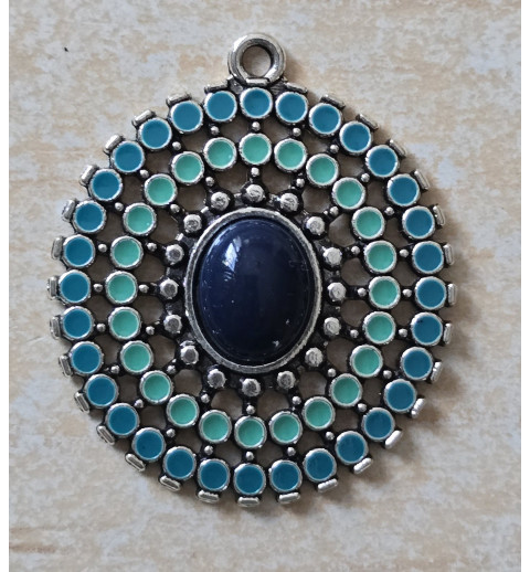 Metall Anhänger Ornament seegrün