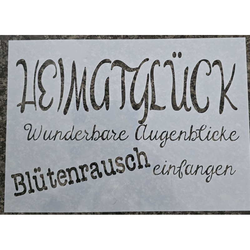 Schablone " HEIMATGKÜCK "