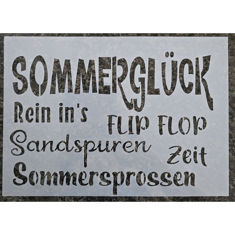 Schablone " Sommerglück "