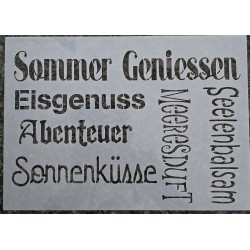 Schablone " Sommer geniessen "
