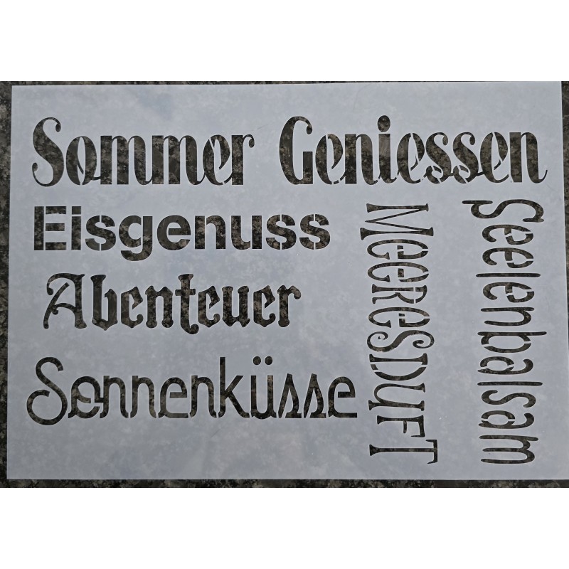 Schablone " Sommer geniessen "