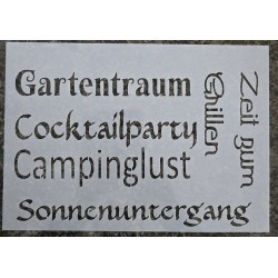 Schablone " Gartentraum "