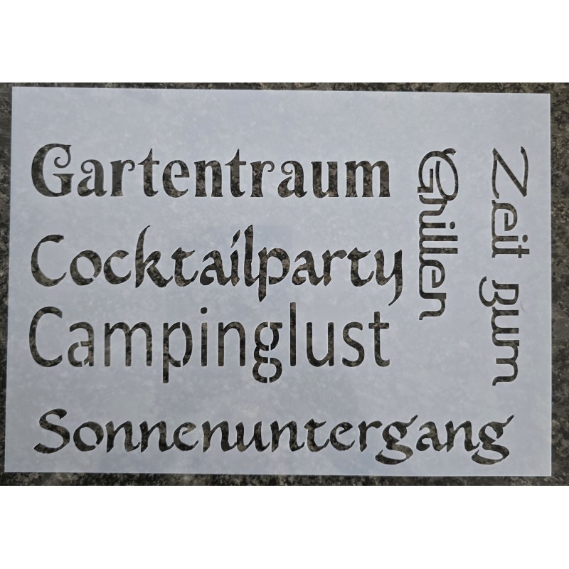 Schablone " Gartentraum "