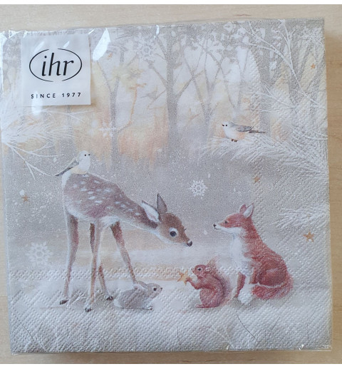 Servietten Reh und Fuchs