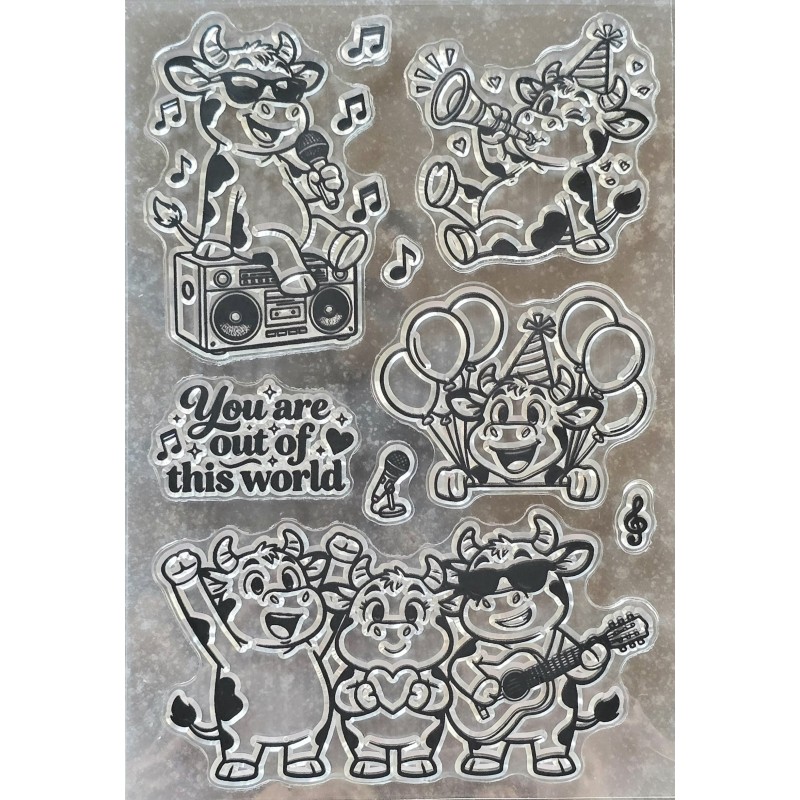 Clear Stamps Lustige Kühe