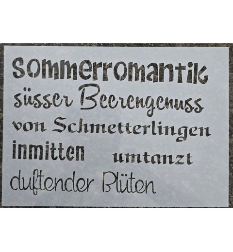 Schablone Sommerromantik
