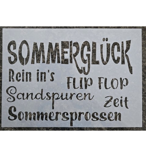 Schablone Sommerglück