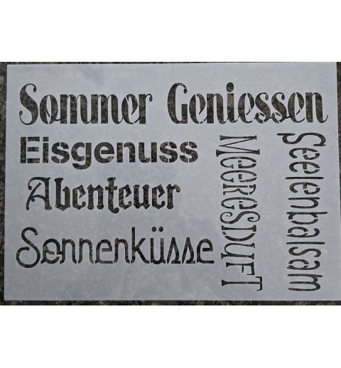 Schablone Sommer geniessen