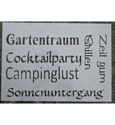 Schablone Gartentraum