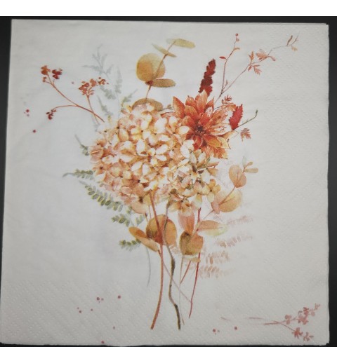 Serviette Oranger Blumenstrauss
