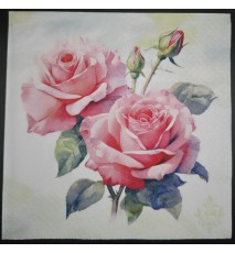 Serviette Rosen in rosa/pink