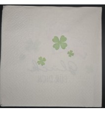 Serviette Glück für Dich/rosa Schweinchen