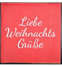 Serviette Apfel mit Stern rot-grün