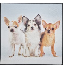Serviette Drei Chihuahuas