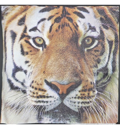 Serviette Foto von Tigerkopf