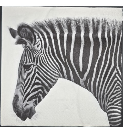 Serviette Foto Zebrakopf