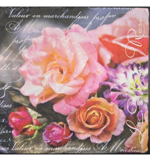 Serviette Foto Rosen rosa-pink-orange