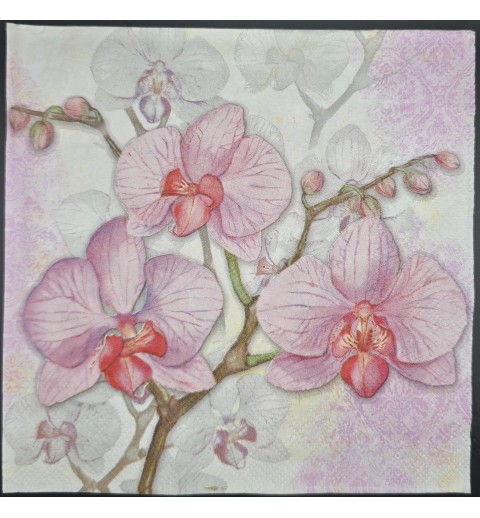 Serviette Orchideen rosa