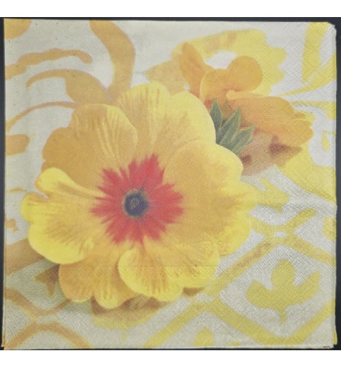 Serviette Primel gelb