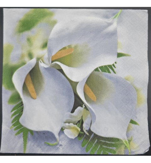 Serviette Drei weisse Callas