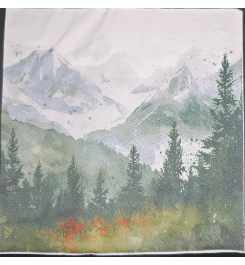 Serviette Landschaft/Berge/Wald