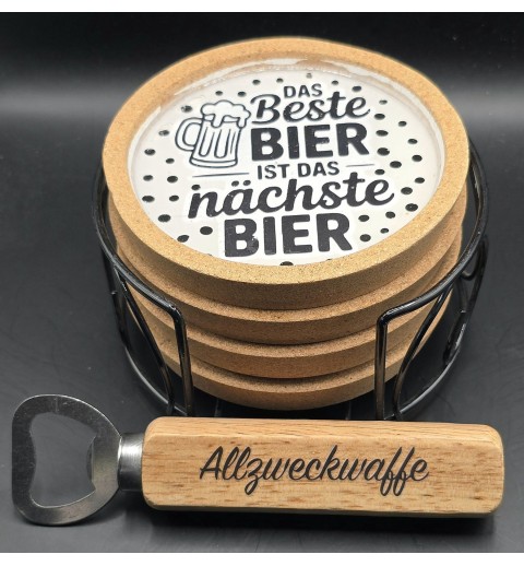 Bier Untersetzer Set "Das Beste Bier...."