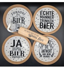 Bier Untersetzer "Zuhause ist da wo es Bier gibt"