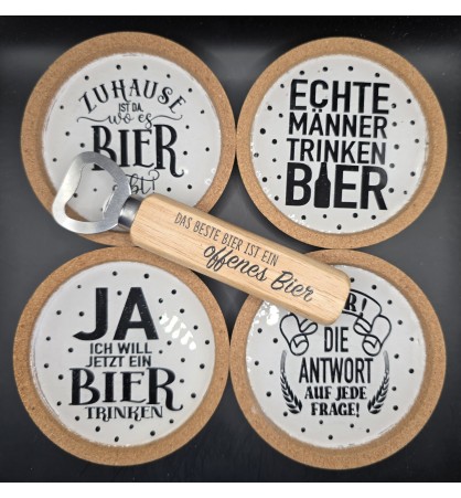 Bier Untersetzer "Zuhause ist da wo es Bier gibt"