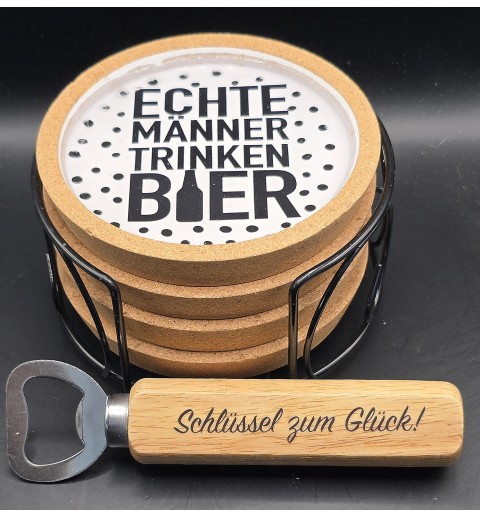 Bier Untersetzer "Echte Männer trinken Bier"
