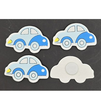 Holz Auto blau