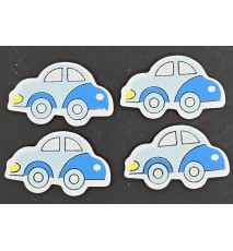 Holz Auto blau