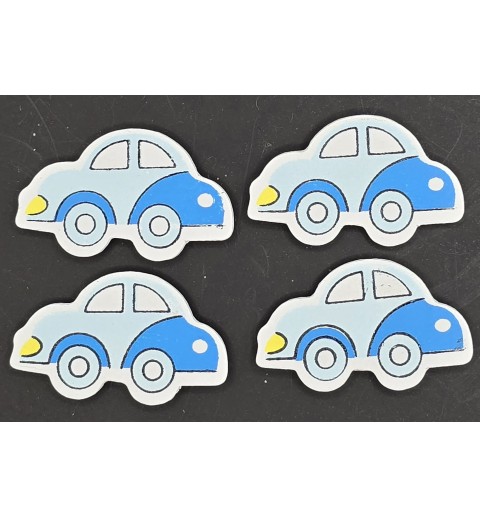 Holz Auto blau