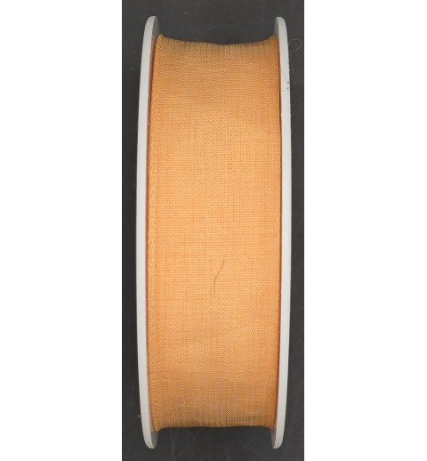 Dekoband in Leinenoptik hellorange