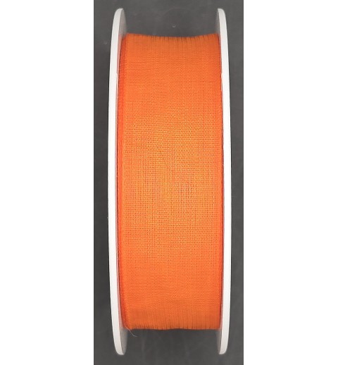 Dekoband in Leinenoptik orange
