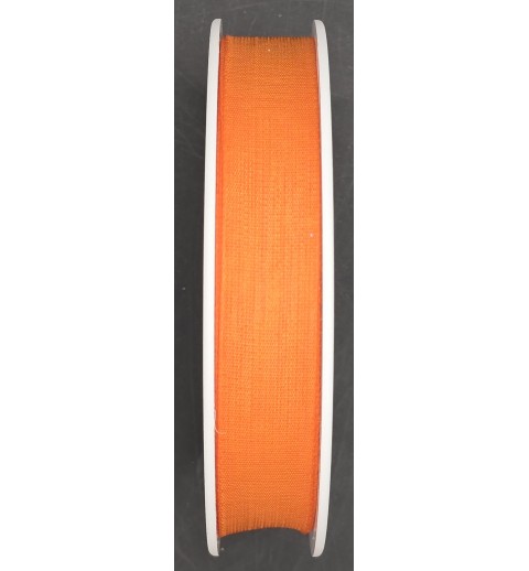 Dekoband in Leinenoptik orange