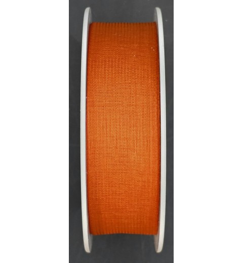 Dekoband in Leinenoptik terracotta